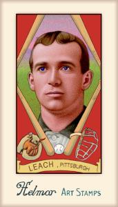 Picture of Helmar Brewing Baseball Card of Tommy Leach, card number 254 from series Helmar Stamps