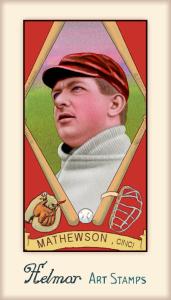 Picture of Helmar Brewing Baseball Card of Christy MATHEWSON (HOF), card number 255 from series Helmar Stamps