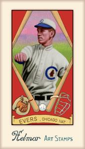 Picture of Helmar Brewing Baseball Card of Johnny EVERS, card number 259 from series Helmar Stamps