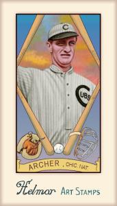 Picture of Helmar Brewing Baseball Card of Jimmy Archer, card number 265 from series Helmar Stamps