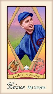 Picture of Helmar Brewing Baseball Card of Johnny Kling, card number 274 from series Helmar Stamps