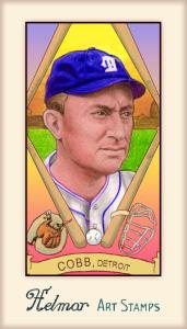 Picture of Helmar Brewing Baseball Card of Ty COBB (HOF), card number 296 from series Helmar Stamps