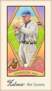 Picture of Helmar Brewing Baseball Card of Walter JOHNSON (HOF), card number 298 from series Helmar Stamps