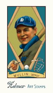 Picture of Helmar Brewing Baseball Card of George Mullin, card number 29 from series Helmar Stamps