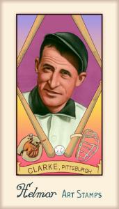 Picture, Helmar Brewing, Helmar Stamps Card # 307, Fred CLARKE (HOF), , Pittsburgh Pirates