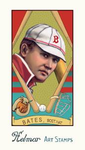 Picture of Helmar Brewing Baseball Card of John Bates, card number 30 from series Helmar Stamps