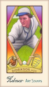 Picture of Helmar Brewing Baseball Card of Babe DIDRICKSON, card number 316 from series Helmar Stamps