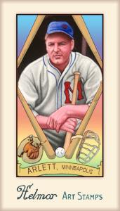 Picture of Helmar Brewing Baseball Card of Buzz Arlett, card number 330 from series Helmar Stamps