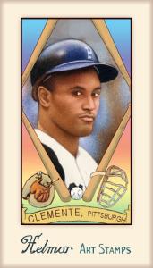Picture, Helmar Brewing, Helmar Stamps Card # 333, Roberto CLEMENTE, , Pittsburgh Pirates