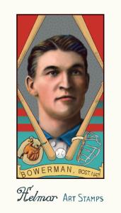 Picture of Helmar Brewing Baseball Card of Frank Bowerman, card number 33 from series Helmar Stamps