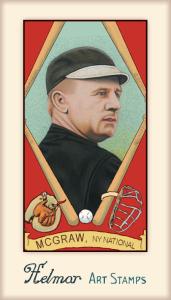 Picture of Helmar Brewing Baseball Card of John McGRAW (HOF), card number 352 from series Helmar Stamps