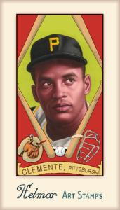 Picture of Helmar Brewing Baseball Card of Roberto CLEMENTE, card number 353 from series Helmar Stamps