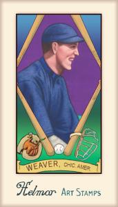 Picture of Helmar Brewing Baseball Card of Buck Weaver, card number 355 from series Helmar Stamps