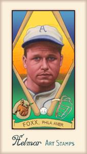 Picture of Helmar Brewing Baseball Card of Jimmie FOXX, card number 363 from series Helmar Stamps