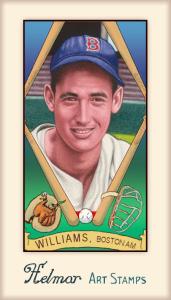 Picture of Helmar Brewing Baseball Card of Ted WILLIAMS (HOF), card number 368 from series Helmar Stamps