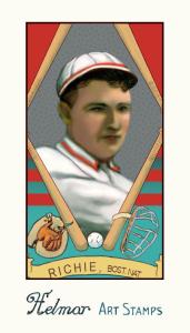 Picture, Helmar Brewing, Helmar Stamps Card # 36, Lew Richie, , Boston Nationals