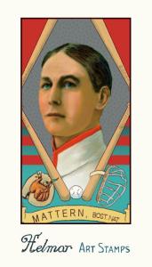Picture of Helmar Brewing Baseball Card of Al Mattern, card number 37 from series Helmar Stamps