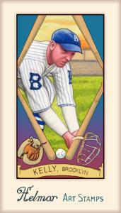 Picture, Helmar Brewing, Helmar Stamps Card # 383, George KELLY (HOF), , Brooklyn Dodgers