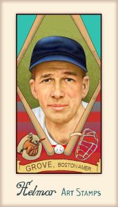 Picture of Helmar Brewing Baseball Card of Lefty GROVE, card number 399 from series Helmar Stamps
