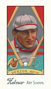 Picture of Helmar Brewing Baseball Card of Buck Herzog, card number 39 from series Helmar Stamps