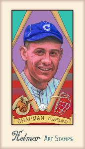 Picture of Helmar Brewing Baseball Card of Ray Chapman, card number 400 from series Helmar Stamps