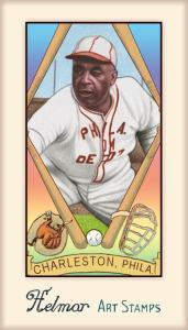 Picture of Helmar Brewing Baseball Card of Oscar CHARLESTON, card number 457 from series Helmar Stamps