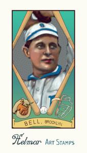 Picture of Helmar Brewing Baseball Card of George Bell, card number 45 from series Helmar Stamps