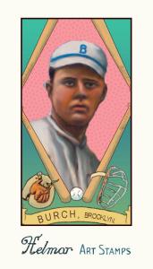 Picture of Helmar Brewing Baseball Card of Al Burch, card number 48 from series Helmar Stamps