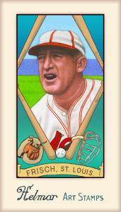 Picture of Helmar Brewing Baseball Card of Frank FRISCH (HOF), card number 494 from series Helmar Stamps