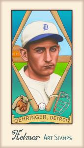 Picture of Helmar Brewing Baseball Card of Charlie GEHRINGER, card number 497 from series Helmar Stamps