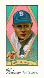 Picture of Helmar Brewing Baseball Card of Al Burch, card number 49 from series Helmar Stamps
