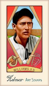 Picture of Helmar Brewing Baseball Card of Ted WILLIAMS (HOF), card number 513 from series Helmar Stamps