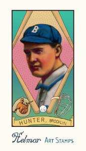 Picture of Helmar Brewing Baseball Card of George Hunter, card number 52 from series Helmar Stamps