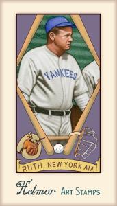Picture of Helmar Brewing Baseball Card of Babe RUTH (HOF), card number 531 from series Helmar Stamps