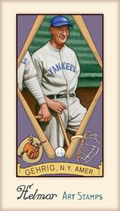Picture of Helmar Brewing Baseball Card of Lou GEHRIG, card number 532 from series Helmar Stamps