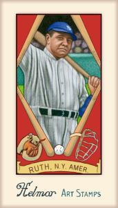 Picture of Helmar Brewing Baseball Card of Babe RUTH (HOF), card number 534 from series Helmar Stamps