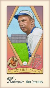Picture, Helmar Brewing, Helmar Stamps Card # 535, Eddie COLLINS, , Chicago White Sox