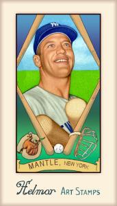 Picture, Helmar Brewing, Helmar Stamps Card # 576, Mickey MANTLE (HOF), , New York Yankees