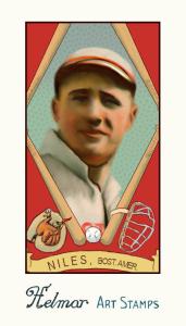 Picture of Helmar Brewing Baseball Card of Harry Niles, card number 57 from series Helmar Stamps