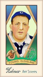 Picture of Helmar Brewing Baseball Card of Cy YOUNG (HOF), card number 592 from series Helmar Stamps