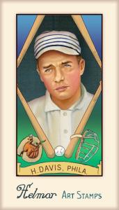 Picture of Helmar Brewing Baseball Card of Harry Davis, card number 598 from series Helmar Stamps