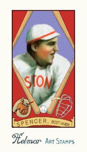Picture of Helmar Brewing Baseball Card of Tubby Spencer, card number 60 from series Helmar Stamps