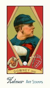Picture of Helmar Brewing Baseball Card of Tom Downey, card number 67 from series Helmar Stamps