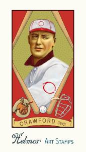 Picture, Helmar Brewing, Helmar Stamps Card # 6, Sam CRAWFORD (HOF), , Cincinnati Reds