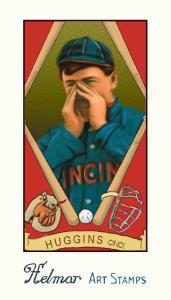 Picture, Helmar Brewing, Helmar Stamps Card # 76, Miller HUGGINS (HOF), , Cincinnati Reds