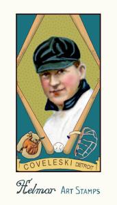 Picture of Helmar Brewing Baseball Card of Harry Coveleski, card number 7 from series Helmar Stamps