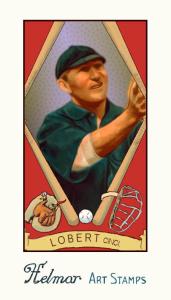 Picture of Helmar Brewing Baseball Card of Hans Lobert, card number 81 from series Helmar Stamps