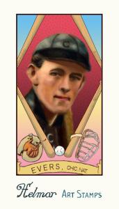 Picture of Helmar Brewing Baseball Card of Johnny EVERS, card number 99 from series Helmar Stamps