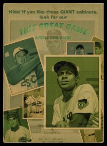 Picture, Helmar Brewing, Helmar T4 Card # 47, Phil Cavarretta, Standing in dugout; one hand on bat, Chicago Cubs