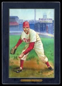 Picture, Helmar Brewing, Helmar T4 Card # 68, Curt Simmons, Whisker shadow; end of throw, Philadelphia Phillies